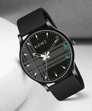 LDBK3007CW-Black Edition | Premium Silicone Belt | Durable & Trendy Analog Watch  - For Men And Boy's