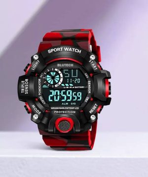 Waterproof Military Kids Sports Watch Digital Watch  - For Boys Army Chronograph Digital Stylish Sports Militray Kids Watches Desinger Luxury Shade 7 Dial Lights Day Date Month Military Pattern Trendy Casual Sports Military Shock-Resistant Unique Best Selling