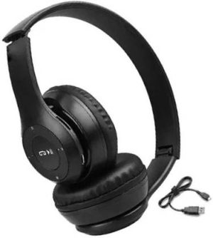 Techpunch 100% BEST SOUND QUALITY BLUETOOTH HEADPHONE FOR GAMING & MUSIC FOR ALL DEVICE. Bluetooth & Wired??(Black, On the Ear)