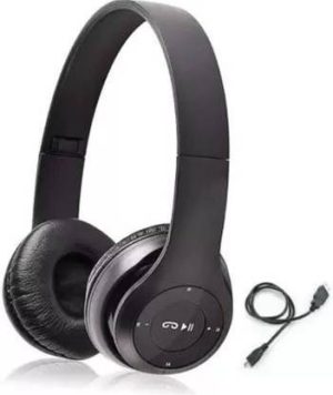 icall 2024 Wireless Portable Gaming Headphone Microphone Stereo Card Support Bluetooth & Wired??(Black, True Wireless)