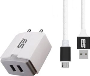 shopbucket 12 W 3.4 A Wall Charger for Mobile with Detachable Cable??(White, Cable Included)