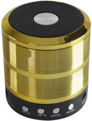 MZ 887 (PORTABLE BLUETOOTH MINI SPEAKER) 5 W Bluetooth Speaker??(Gold, Stereo Channel)