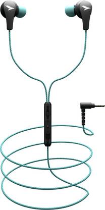 Mozu Audiology 100, L Shape Jack, Volume Controller, Built in Mic Wired??(Arctic Blue, In the Ear)