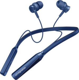SIGNATIZE Wireless in-Ear Neckband Bluetooth Earphones with 10mm Drive,50 Hours Playtime Bluetooth & Wired??(Blue, In the Ear)