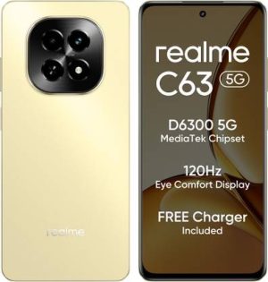 realme C63 5G Charger in the Box (Starry Gold, 128 GB)??(4 GB RAM)