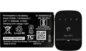 AEV Mobile Battery For  Airtel 4G Hotspot Xstream DigitalTV AMF-311WW 2300mAh