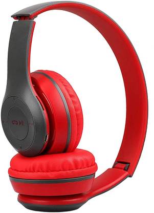 G2L Foldable BT Headphone Supports MP3,FM & Card Reader Compatible with all device. Bluetooth & Wired??(Red, True Wireless)