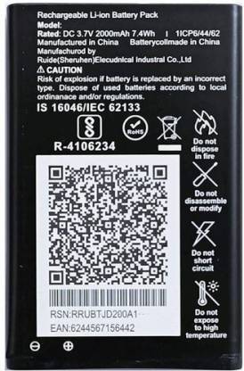 Wiofy Mobile Battery For  for ji0 Mobile icp6/44/62