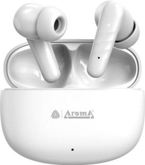 Aroma NB126 Berry V5.4 Upto 60Hr Playtime* Dual Paring, Fast Charging, Heavy Bass Bluetooth??(Graphite White, In the Ear)