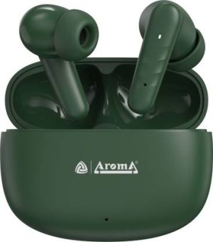 Aroma NB126 Berry V5.4 Upto 60Hr Playtime* Dual Paring, Fast Charging, Heavy Bass Bluetooth??(Graphite Green, In the Ear)