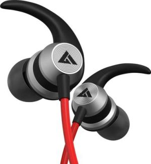 Boult X1 with Dual Dynamic Drivers, BoomX Rich Bass, In-line Control, IPX5 Wired??(Red, In the Ear)