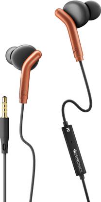 ZEBRONICS BRO With In-Line Mic 3.5mm Jack, 10mm drivers, Compatible for Phone/Tablet Wired??(Orange, In the Ear)