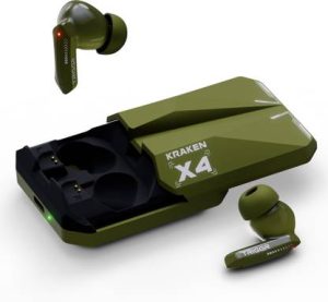 TRIGGR Kraken X4 with 13mm Drivers, 40ms Latency, ENC, 60H Battery, Rubber Finish, v5.4 Bluetooth??(Army Green, True Wireless)