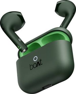 boAt Airdopes Alpha with 35 HRS Playback, 13mm Drivers, Dual Mics ENx & Beast Mode Bluetooth??(Pine Green, In the Ear)