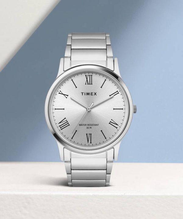Silver Dial Stainless Steel Analog Watch  - For Men TW00ZR347