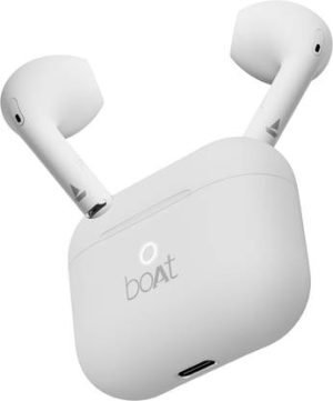 boAt Airdopes Alpha with 35 HRS Playback, 13mm Drivers, Dual Mics ENx & Beast Mode Bluetooth??(Swedish White, In the Ear)
