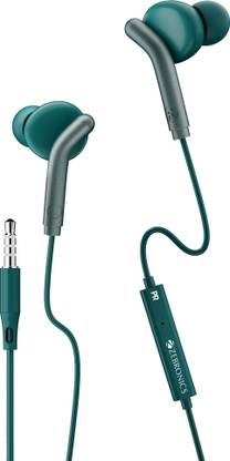 ZEBRONICS ZEB-BRO, With In-Line MiC, 3.5mm Jack, 10mm drivers, Compatible for Phone/Tablet Wired??(Green, In the Ear)