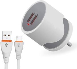 Chias 20 W 3.4 A Wall Charger for Mobile with Detachable Cable??(Grey, Cable Included)
