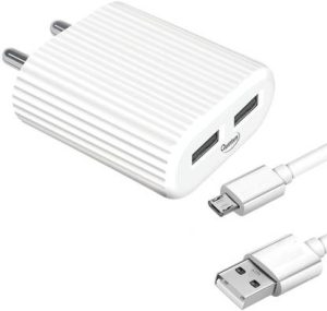 QUANTUM 12 W 2.4 A Wall Charger for Mobile with Detachable Cable??(White, Cable Included)