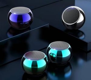 TRUWEL Ultra Mini Wireless Bluetooth Speaker Heavy Metal Electroplating Round Speaker 12 W Bluetooth Laptop/Desktop Speaker??(Multicolor, 5.1 Channel)