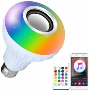 G2L Light Ball Bulb Bluetooth Bulb Light Bluetooth Control Smart Music Playing Audio 10 W Bluetooth Speaker??(White, Stereo Channel)