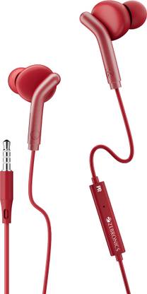 ZEBRONICS ZEB-BRO, With In-Line MiC, 3.5mm Jack, 10mm drivers, Compatible for Phone/Tablet Wired??(Red, In the Ear)